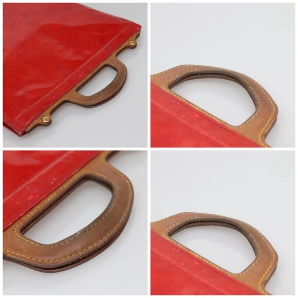 LOUIS VUITTON Monogram Vernis Stanton Tote Bag Red M91078 LV Auth bs28812 - Picture 16 of 16